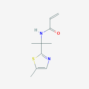 molecular formula C10H14N2OS B2887248 N-[2-(5-Methyl-1,3-thiazol-2-yl)propan-2-yl]prop-2-enamide CAS No. 2224270-15-7