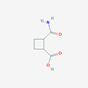 molecular formula C6H9NO3 B2887276 2-Carbamoylcyclobutane-1-carboxylic acid CAS No. 92116-88-6