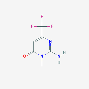 molecular formula C6H6F3N3O B2887320 2-amino-3-methyl-6-(trifluoromethyl)-3,4-dihydropyrimidin-4-one CAS No. 216016-31-8