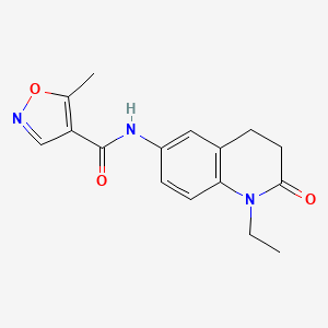 molecular formula C16H17N3O3 B2887349 N-(1-ethyl-2-oxo-1,2,3,4-tetrahydroquinolin-6-yl)-5-methyl-1,2-oxazole-4-carboxamide CAS No. 1428372-24-0