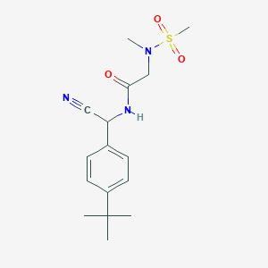 molecular formula C16H23N3O3S B2887367 N-[(4-tert-butylphenyl)(cyano)methyl]-2-(N-methylmethanesulfonamido)acetamide CAS No. 1356676-97-5