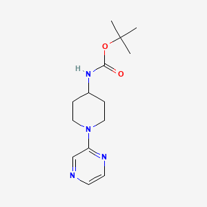 molecular formula C14H22N4O2 B2887374 Tert-butyl 1-(pyrazin-2-yl)piperidin-4-ylcarbamate CAS No. 1242240-88-5