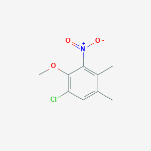 molecular formula C9H10ClNO3 B2887382 1-Chloro-2-methoxy-4,5-dimethyl-3-nitrobenzene CAS No. 190908-14-6