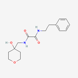 molecular formula C16H22N2O4 B2887390 N-[(4-hydroxyoxan-4-yl)methyl]-N'-(2-phenylethyl)ethanediamide CAS No. 1351608-19-9