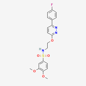 molecular formula C20H20FN3O5S B2887395 N-(2-((6-(4-fluorophenyl)pyridazin-3-yl)oxy)ethyl)-3,4-dimethoxybenzenesulfonamide CAS No. 920212-96-0