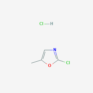 molecular formula C4H5Cl2NO B2887397 2-Chloro-5-methyl-1,3-oxazole hydrochloride CAS No. 2109286-03-3