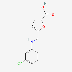 molecular formula C12H10ClNO3 B2887399 5-(((3-chlorophenyl)amino)methyl)furan-2-carboxylic acid CAS No. 944890-71-5