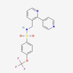 molecular formula C18H14F3N3O3S B2887402 N-([2,4'-bipyridin]-3-ylmethyl)-4-(trifluoromethoxy)benzenesulfonamide CAS No. 2034578-10-2