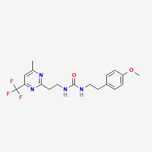 1-(4-Methoxyphenethyl)-3-(2-(4-methyl-6-(trifluoromethyl)pyrimidin-2-yl)ethyl)urea
