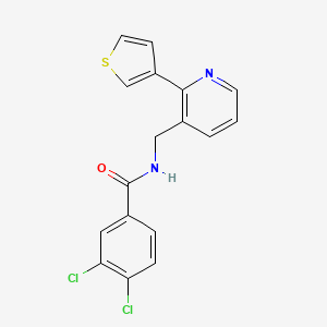 3,4-dichloro-N-((2-(thiophen-3-yl)pyridin-3-yl)methyl)benzamide