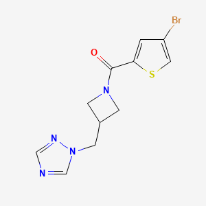 (3-((1H-1,2,4-triazol-1-yl)methyl)azetidin-1-yl)(4-bromothiophen-2-yl)methanone