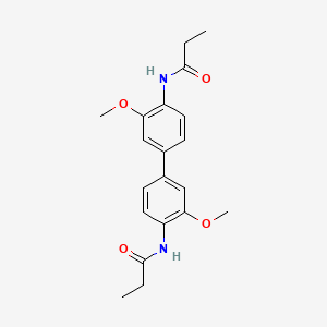 molecular formula C20H24N2O4 B2887421 N-[2-methoxy-4-[3-methoxy-4-(propanoylamino)phenyl]phenyl]propanamide CAS No. 321555-78-6