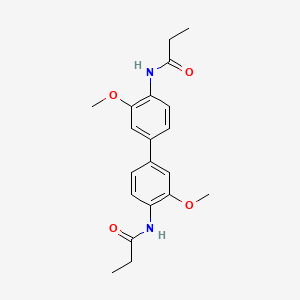 N-[2-methoxy-4-[3-methoxy-4-(propanoylamino)phenyl]phenyl]propanamide