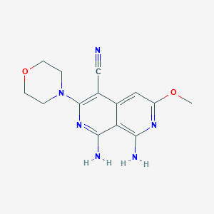 1,8-Diamino-6-methoxy-3-morpholin-4-yl-2,7-naphthyridine-4-carbonitrile