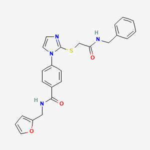 4-(2-((2-(benzylamino)-2-oxoethyl)thio)-1H-imidazol-1-yl)-N-(furan-2-ylmethyl)benzamide