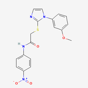 2-((1-(3-methoxyphenyl)-1H-imidazol-2-yl)thio)-N-(4-nitrophenyl)acetamide