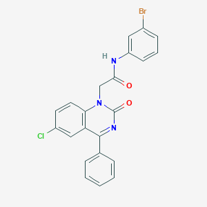 molecular formula C22H15BrClN3O2 B2887440 N-(3-bromophenyl)-2-(6-chloro-2-oxo-4-phenyl-1,2-dihydroquinazolin-1-yl)acetamide CAS No. 941933-78-4