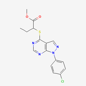 methyl 2-((1-(4-chlorophenyl)-1H-pyrazolo[3,4-d]pyrimidin-4-yl)thio)butanoate