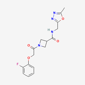 1-(2-(2-fluorophenoxy)acetyl)-N-((5-methyl-1,3,4-oxadiazol-2-yl)methyl)azetidine-3-carboxamide