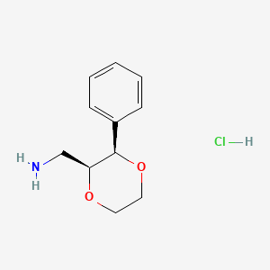 [(2S,3R)-3-Phenyl-1,4-dioxan-2-yl]methanamine;hydrochloride
