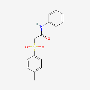 molecular formula C15H15NO3S B2887457 2-(4-methylbenzenesulfonyl)-N-phenylacetamide CAS No. 72539-10-7