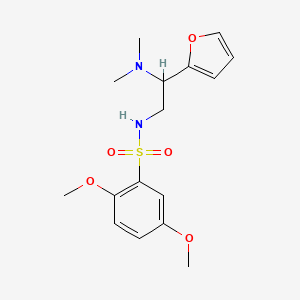 molecular formula C16H22N2O5S B2887470 N-(2-(dimethylamino)-2-(furan-2-yl)ethyl)-2,5-dimethoxybenzenesulfonamide CAS No. 899999-37-2