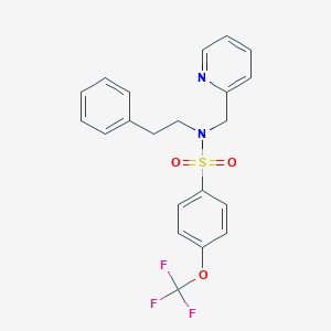 N-phenethyl-N-(pyridin-2-ylmethyl)-4-(trifluoromethoxy)benzenesulfonamide