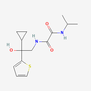 molecular formula C14H20N2O3S B2887484 N1-(2-cyclopropyl-2-hydroxy-2-(thiophen-2-yl)ethyl)-N2-isopropyloxalamide CAS No. 1396797-98-0