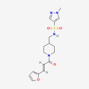 (E)-N-((1-(3-(furan-2-yl)acryloyl)piperidin-4-yl)methyl)-1-methyl-1H-pyrazole-4-sulfonamide
