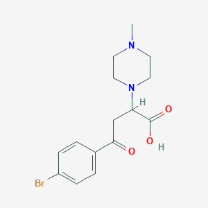 molecular formula C15H19BrN2O3 B2887493 4-(4-Bromophenyl)-2-(4-methylpiperazinyl)-4-oxobutanoic acid CAS No. 306730-13-2