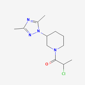 2-Chloro-1-[3-(3,5-dimethyl-1,2,4-triazol-1-yl)piperidin-1-yl]propan-1-one
