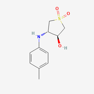 molecular formula C11H15NO3S B2887498 (3S,4S)-4-(4-methylanilino)-1,1-dioxothiolan-3-ol CAS No. 2165739-36-4