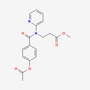 molecular formula C18H18N2O5 B2887500 Methyl 3-[(4-acetyloxybenzoyl)-pyridin-2-ylamino]propanoate CAS No. 514201-25-3