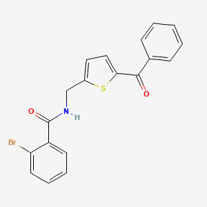 molecular formula C19H14BrNO2S B2887507 N-[(5-benzoylthiophen-2-yl)methyl]-2-bromobenzamide CAS No. 1796970-63-2