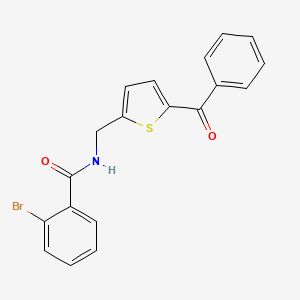 molecular formula C19H14BrNO2S B2887507 N-((5-benzoylthiophen-2-yl)methyl)-2-bromobenzamide CAS No. 1796970-63-2