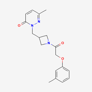 6-Methyl-2-[[1-[2-(3-methylphenoxy)acetyl]azetidin-3-yl]methyl]pyridazin-3-one