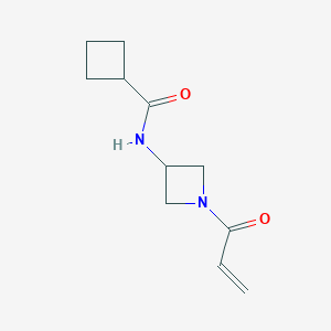 molecular formula C11H16N2O2 B2887512 N-[1-(prop-2-enoyl)azetidin-3-yl]cyclobutanecarboxamide CAS No. 2094353-74-7