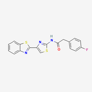N-(4-(benzo[d]thiazol-2-yl)thiazol-2-yl)-2-(4-fluorophenyl)acetamide