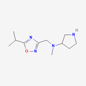 molecular formula C11H20N4O B2887523 N-methyl-N-{[5-(propan-2-yl)-1,2,4-oxadiazol-3-yl]methyl}pyrrolidin-3-amine CAS No. 1340169-79-0