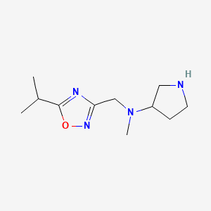 N-methyl-N-{[5-(propan-2-yl)-1,2,4-oxadiazol-3-yl]methyl}pyrrolidin-3-amine
