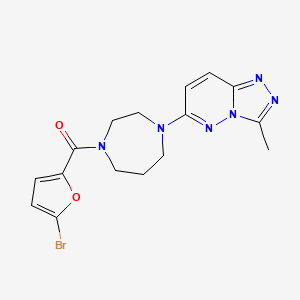 (5-Bromofuran-2-yl)-[4-(3-methyl-[1,2,4]triazolo[4,3-b]pyridazin-6-yl)-1,4-diazepan-1-yl]methanone