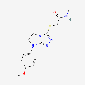 2-((7-(4-methoxyphenyl)-6,7-dihydro-5H-imidazo[2,1-c][1,2,4]triazol-3-yl)thio)-N-methylacetamide