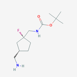 Tert-butyl N-[[(1R,3S)-3-(aminomethyl)-1-fluorocyclopentyl]methyl]carbamate