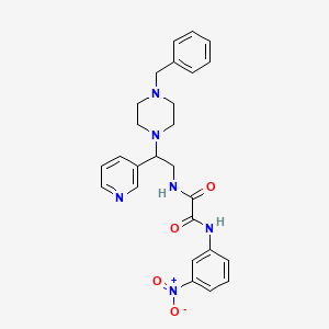 molecular formula C26H28N6O4 B2887534 N1-(2-(4-benzylpiperazin-1-yl)-2-(pyridin-3-yl)ethyl)-N2-(3-nitrophenyl)oxalamide CAS No. 886944-29-2