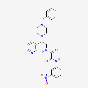N1-(2-(4-benzylpiperazin-1-yl)-2-(pyridin-3-yl)ethyl)-N2-(3-nitrophenyl)oxalamide