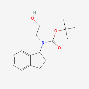 molecular formula C16H23NO3 B2887536 tert-butyl N-(2,3-dihydro-1H-inden-1-yl)-N-(2-hydroxyethyl)carbamate CAS No. 1790156-28-3