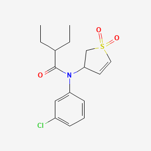 molecular formula C16H20ClNO3S B2887543 N-(3-chlorophenyl)-N-(1,1-dioxido-2,3-dihydrothiophen-3-yl)-2-ethylbutanamide CAS No. 863007-56-1