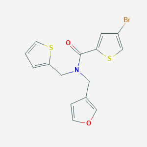 4-bromo-N-(furan-3-ylmethyl)-N-(thiophen-2-ylmethyl)thiophene-2-carboxamide