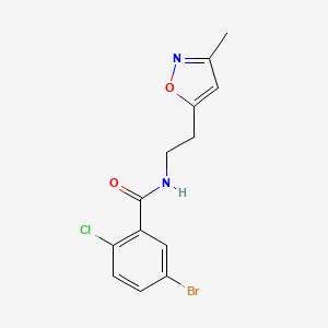 5-bromo-2-chloro-N-(2-(3-methylisoxazol-5-yl)ethyl)benzamide