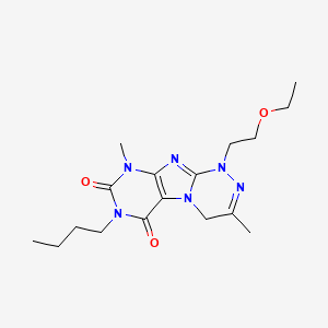molecular formula C17H26N6O3 B2887559 7-butyl-1-(2-ethoxyethyl)-3,9-dimethyl-7,9-dihydro-[1,2,4]triazino[3,4-f]purine-6,8(1H,4H)-dione CAS No. 922453-15-4